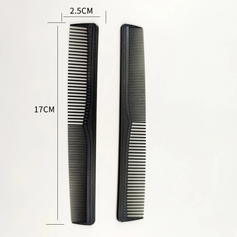 5 Pieces Fine Cutting Wide Tooth Hair Barber Carbon Fiber Salon Hairdressing Comb Heat Resistant Styling Grooming Comb