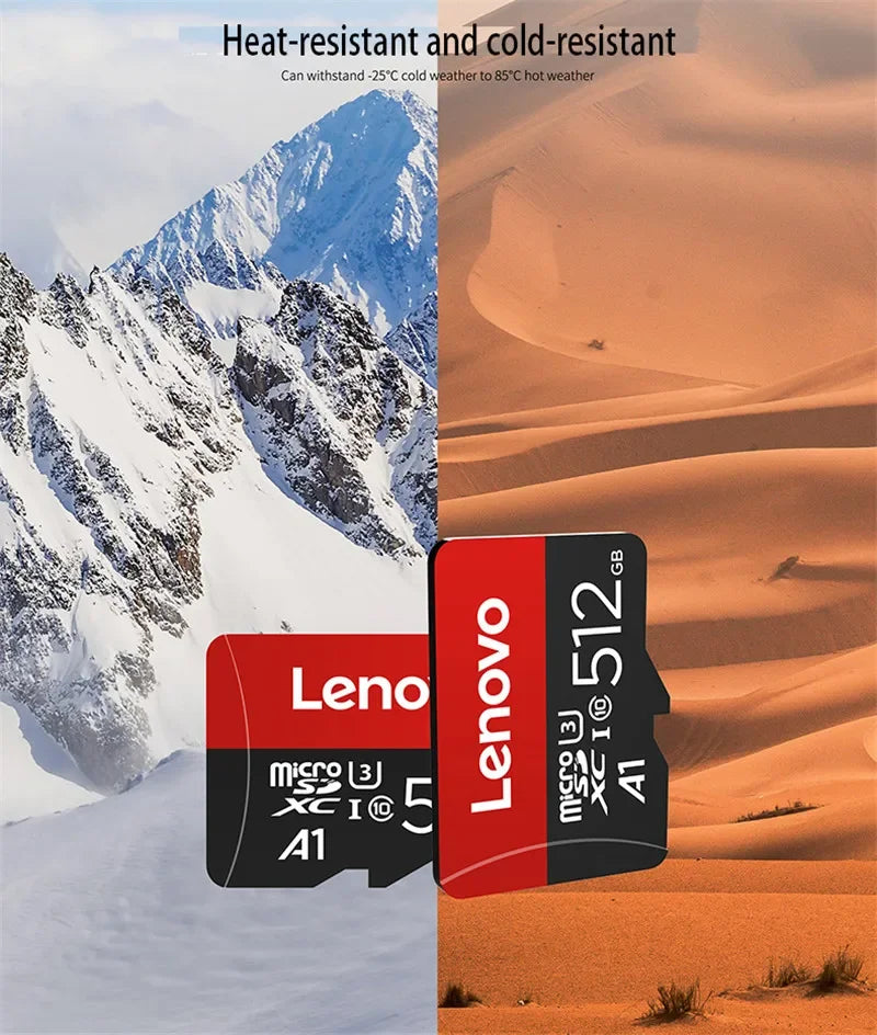 بطاقة ذاكرة فلاش TF Micro TF Mini SD أصلية من Lenovo بسعة 1 تيرابايت 256 جيجابايت 512 جيجابايت 128 جيجابايت 64 جيجابايت للهاتف/الكمبيوتر/الكاميرا شحن مباشر