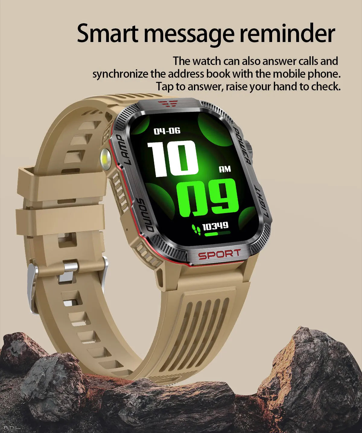 2024 New Military Outdoor Sport Smart Watch Men's 600 mAh Battery Waterproof GPS Track Call For Xiaomi Health Fitness Smartwatch