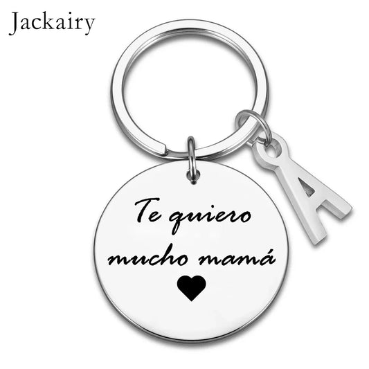 Te Quiero Mucho Mamá Spanish Best Mothers Gifts Keychain Charms Family Jewelry Pendant Keyring Birthday Christmas Gifts for Mom