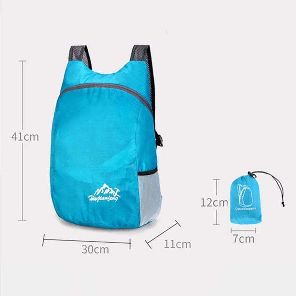 Outdoor Sports Backpack Foldable Waterproof Backpack Ultra Light Portable Travel Bag Suitable for Camping, Running, Fitness