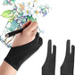 S/M/L Two-Finger Drawing Gloves Anti-touch Anti-fouling for Tablet Digital Board Touch Screen Oil Painting Office Art Supplies