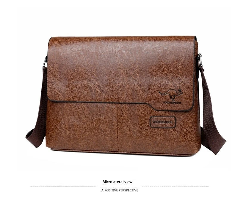 Luxury Brand Men Shoulder Bag For IPAD Leather Business Handbag Men Messenger Bag Large Side Sling Bag Fashion Man Crossbody Bag