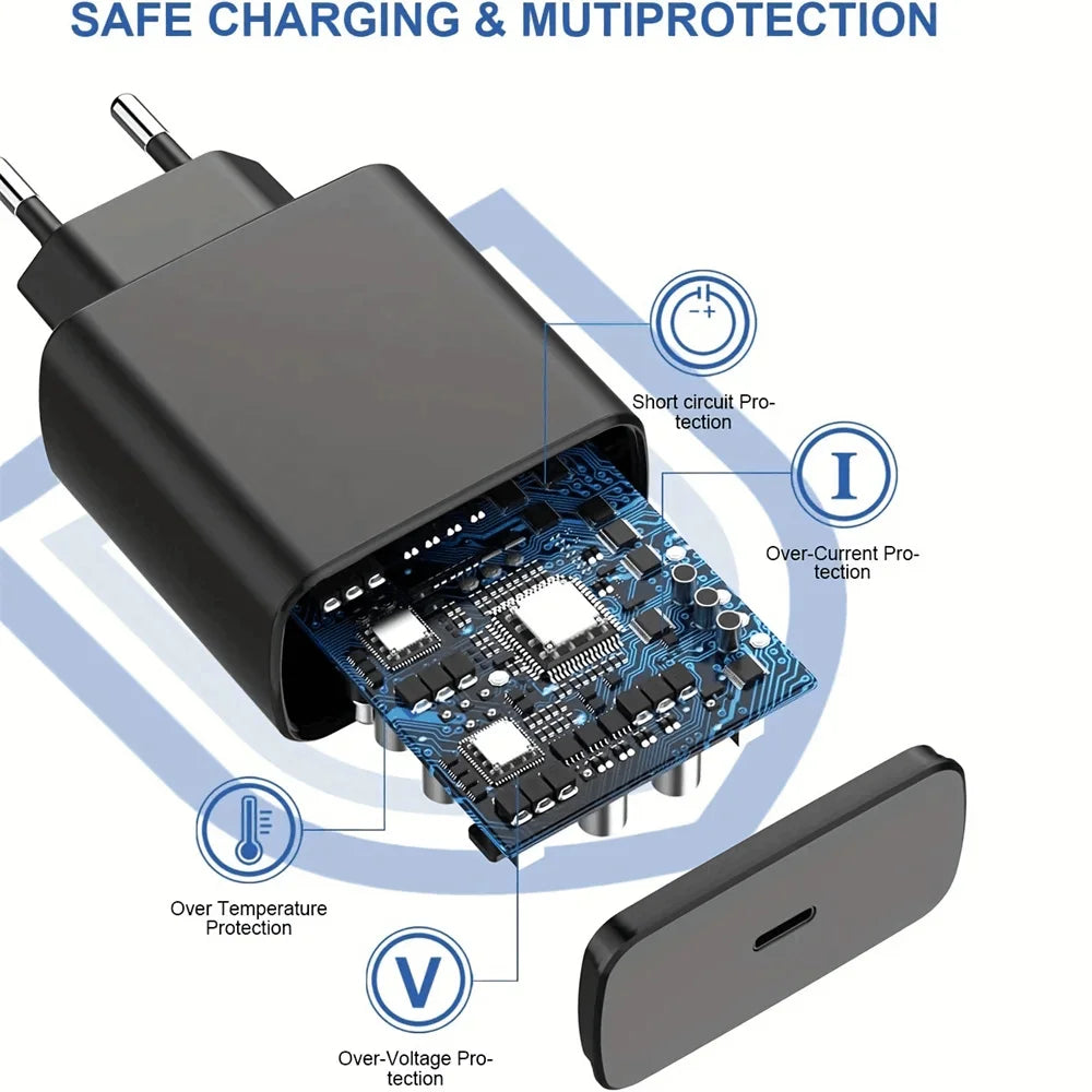 شاحن PD 45W USB C محول شحن فائق السرعة لهاتف Samsung Galaxy S22 S23 S24 Ultra Note 20 شاحن الهاتف المحمول كابل من النوع C