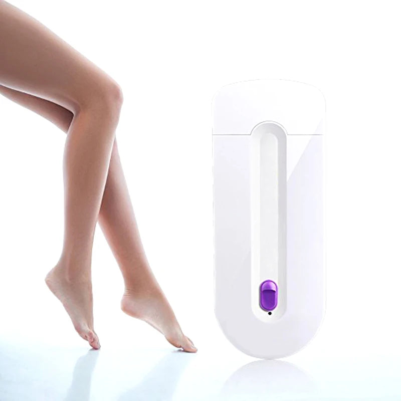 Bulbusbow 2 In 1 Rechargeable Electric Epilator Women Painless Hair Removal Epilator Device Instant Sensor Light Shaver Dropshipping