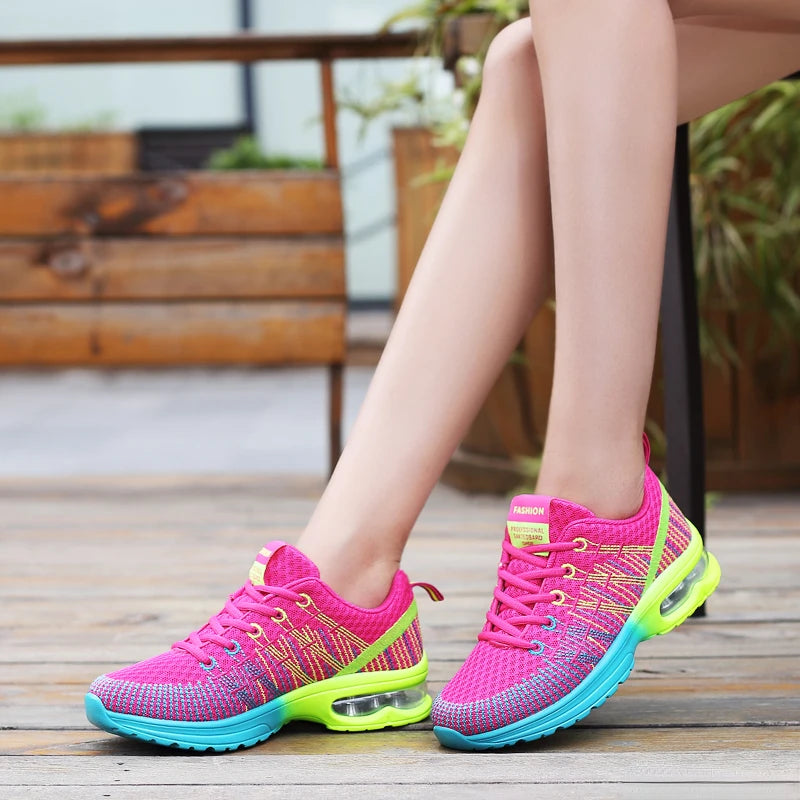 Women Sports Shoes Outdoor High Quality Running Shoes Breathable Athletics Casual Sneaker Ladies Non-slip Sport Walking Shoes