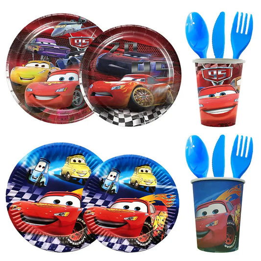 Disney Cars Birthday Party Decorations Disposable Tableware Balloons Tablecloth Backdrop Stickers Baby Shower Party Supplies