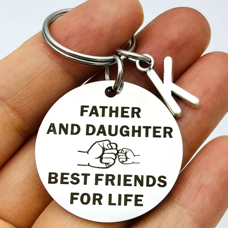 Father and Daughter /Son Keychain Best Dad Gifts for Father Birthday Christmas Gift for Dad Best Friends for Life Gifts