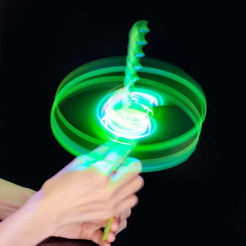 LED Luminous Bamboo Dragonfly Flying Saucers with Light Outdoor Night Shooting Helicopters Flying Toys Kids Birthday Party Props