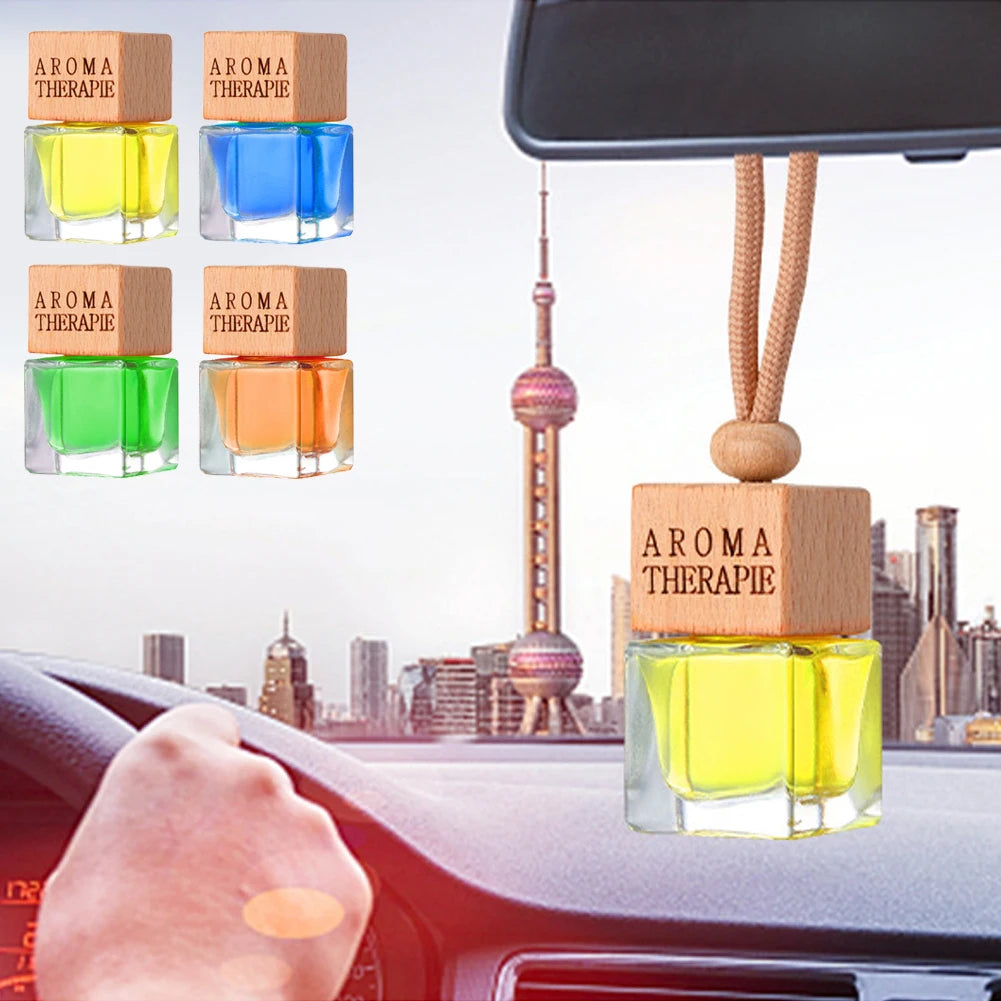 New Car Perfume Hanging Bottles Aromatherapy Refillable Air Freshener Diffuser Fragrance Pendent Bottle Auto Sapper Pendant