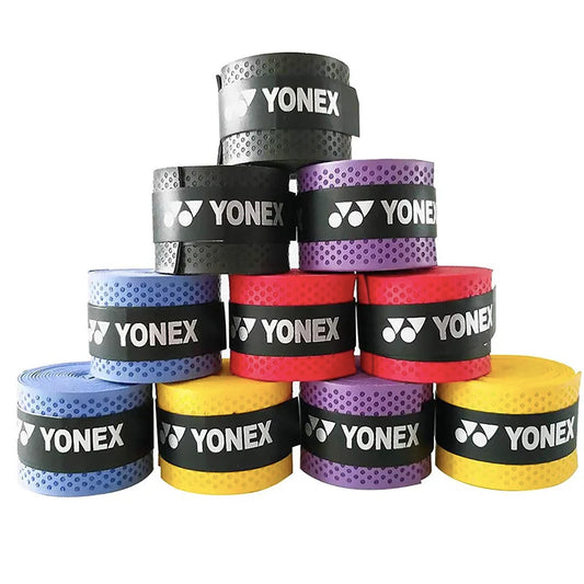 مضرب تنس وكرة الريشة من YONEX Overgrip Absorb Sweat Racket مضاد للانزلاق، شريط مضرب مضاد للانزلاق، سمك 5 مم، لفافة تنس الريشة