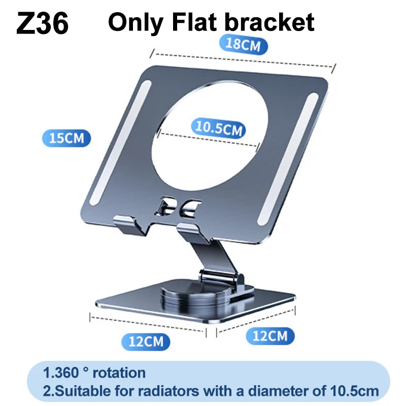 SL12/Z27 Aluminum Alloy Tablet Universal Folding Bracket Desktop Stand Z36 Rotation Base Adjustable Flat Holder for IPad Huawei