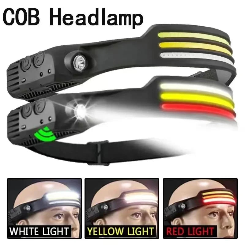 Headlight Portable head mounted work light rechargeable floodlight multifunctional outdoor fishing light strong running light