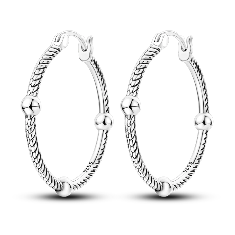 Bulbusbow 925 Sterling Silver Flower Dream Catcher Hoop Earrings for Women