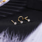 ZS 18/20G 925 Sliver Nostril Piercings Gold Plated Nose Studs Shiny Zircon Septum Nose Rings for Women Real Sterling Nose Stud