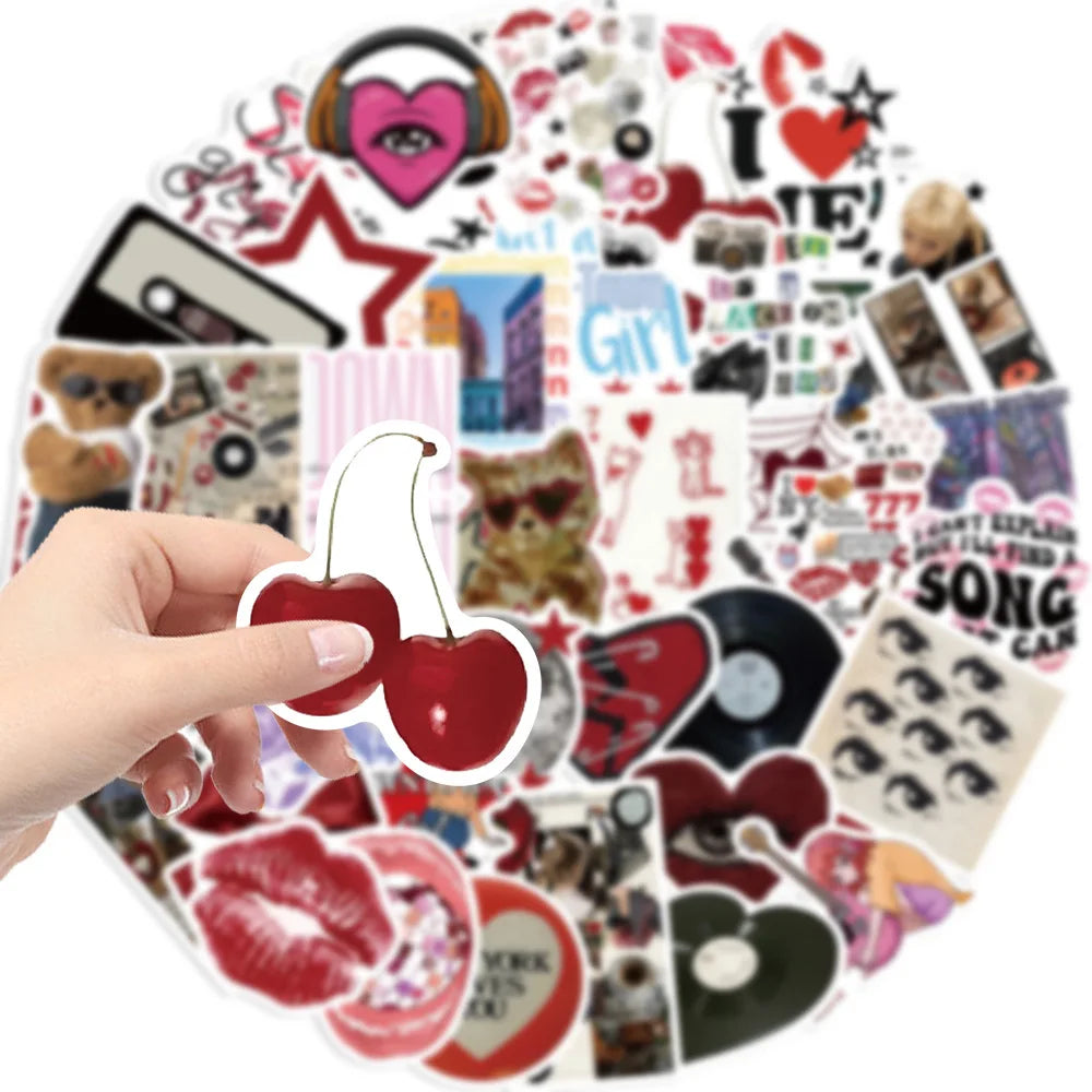 50pcs Downtown Girls Aesthetic Y2K Graffiti Stickers DIY Phone Guitar Laptop Notebook Suitcase Cup Waterproof Sticker Kids Toys