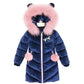 Children Down Coat Winter Teenager Thickened Hooded Cotton-padded Parka Coat Kids Warm Long Jackets Toddler Kids Outerwear