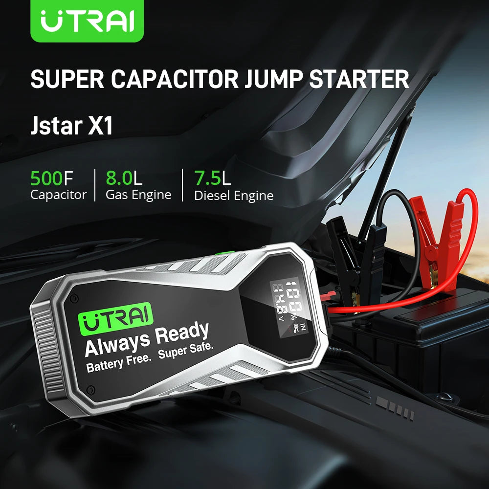 UTRAI  Jstar X1 Super Capacitor 500F Jump Starter 3 mins Quick Charge Portable Emergency Battery Auto Booster Starting Device