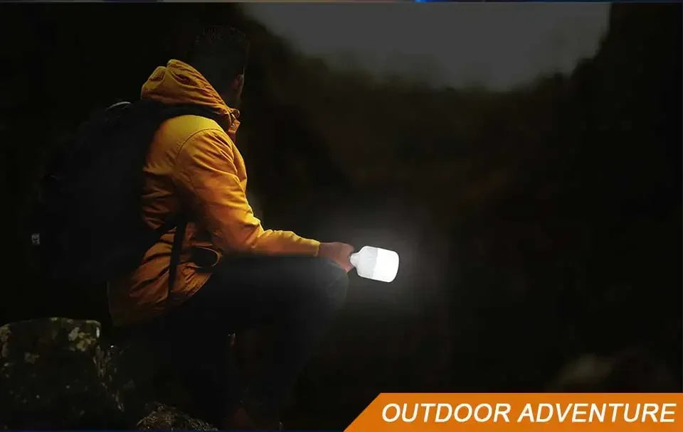 Portable Camping Lantern Outdoor Tent Light Rechargeable Super Bright Flashlight 5 Modes Dimmable Waterproof Emergency Work Lamp