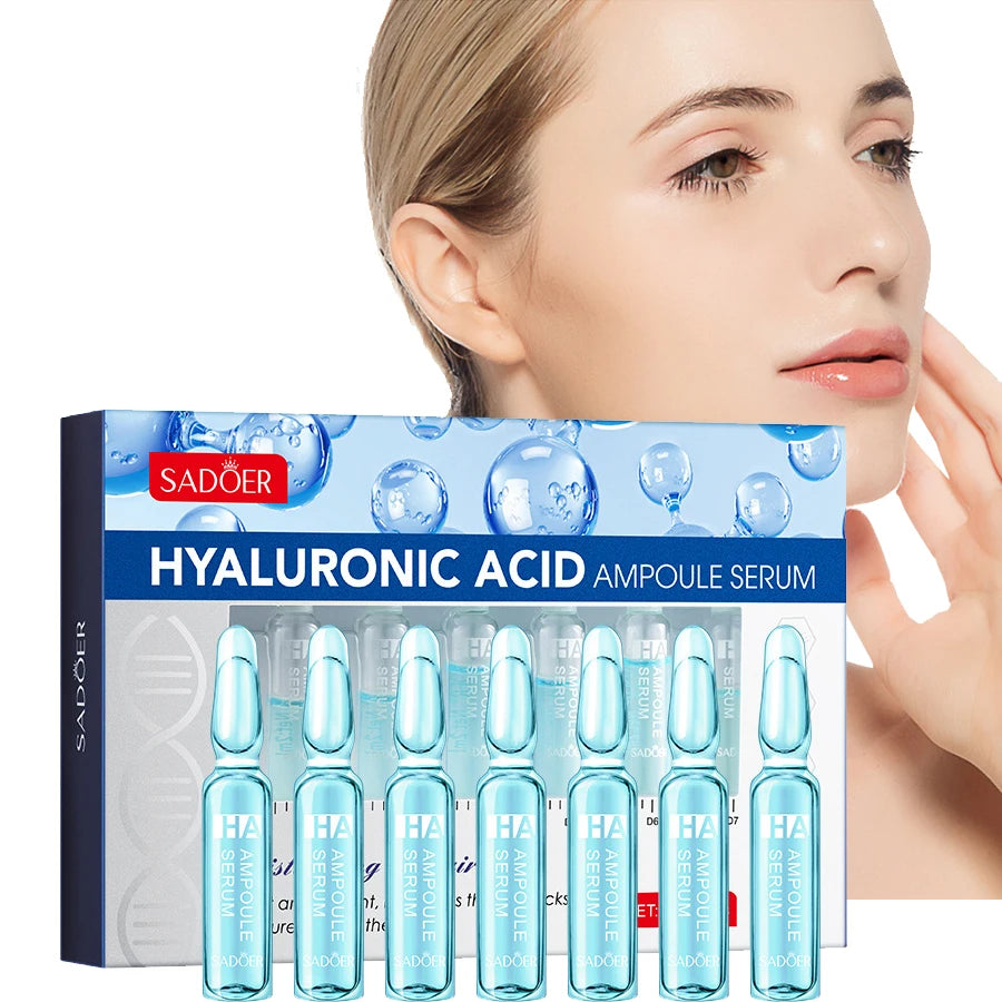 Sadoer Skin Care Hyaluronic Acid Liquid Serum Facial Moisturizing Lifting Glow Up Dermapen Serum 2ml*7Pcs