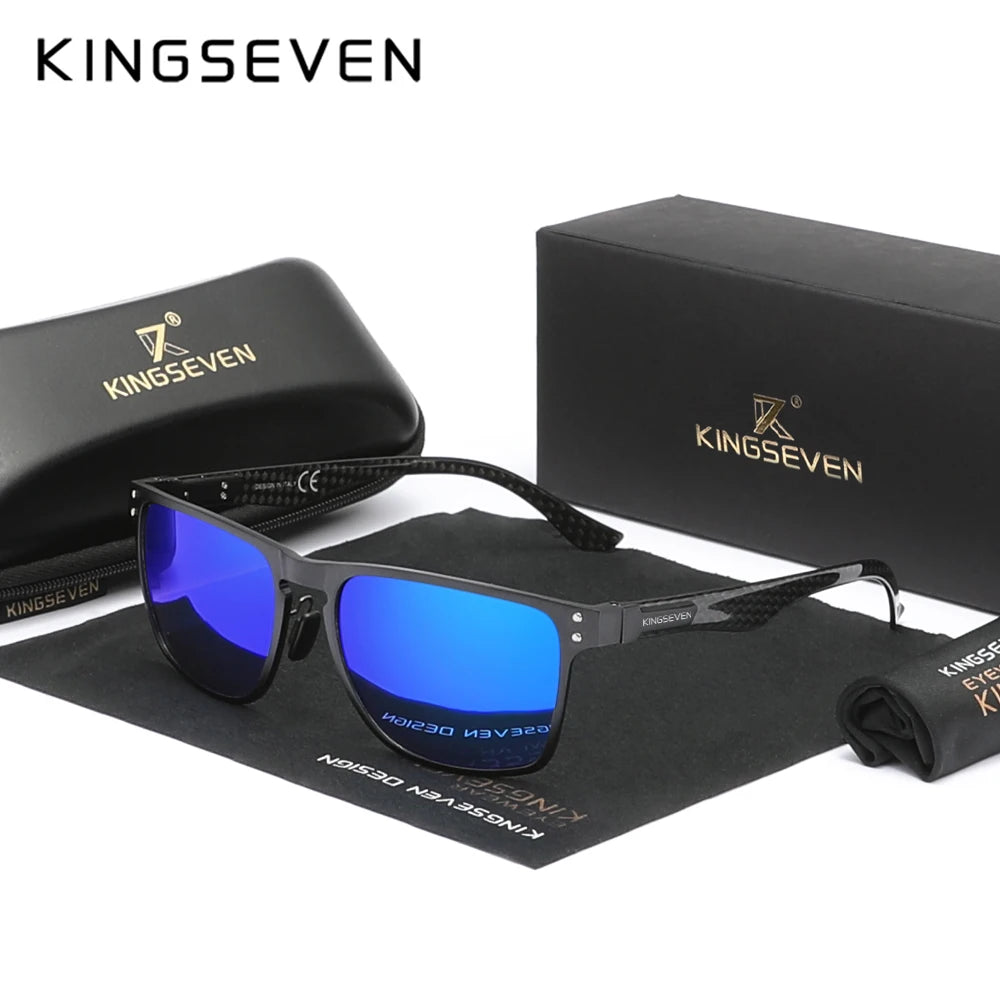 KINGSEVEN Polarized Aluminum Men’s Sunglassses Luxury UV400 Glasses  Sports Accessory Women Anti-Glare Mirror Lens