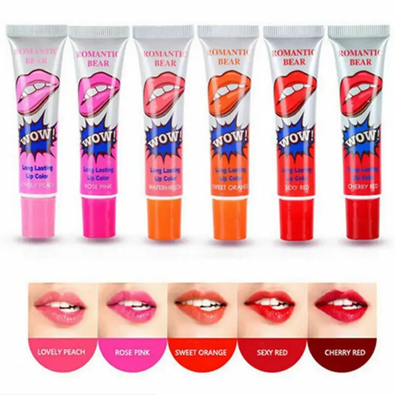 6 Color Peel Off Liquid Lipstick Long Lasting Tear Lipstick Lip Gloss Women Sexy Makeup Tear Pull Lips Mask Cosmetics Waterproof