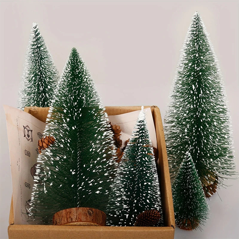 Christmas Decoration Xmas Tree Small Cedar Pine For Home Room Decor Halloween Party New Year 2024 Navidad Ornaments Accessories