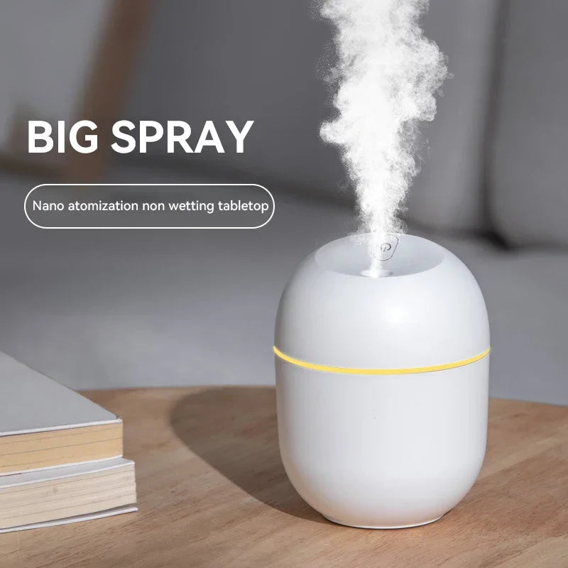 جهاز ترطيب الهواء Xiaomi Air Humidifier مع رذاذ ضوء محيطي LED ومرطب وناشر للزيوت العطرية وتنقية الهواء القابلة لإعادة الشحن عبر USB