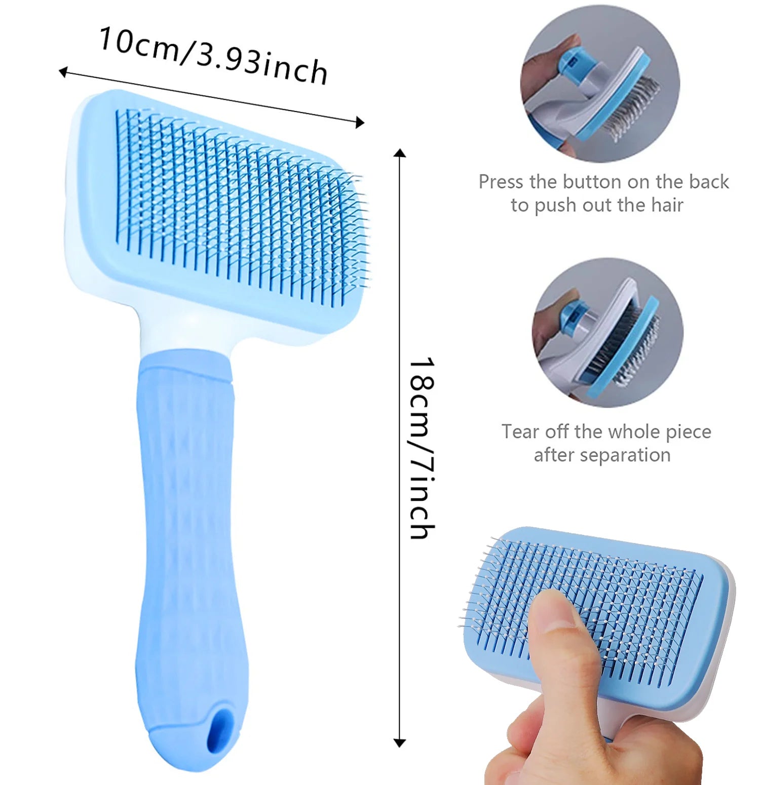 Dog Hair Remover Brush Cat Dog Hair Grooming And Care Comb For Long Hair Dog Pet Removes Hairs Cleaning Bath Brush Dog Supplies