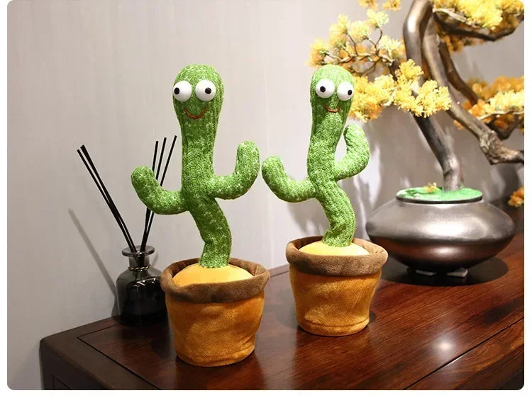 A talking cactus toy that can be charged, recorded, and repeated. Suitable for Spanish, English, and Arabic  voice changer