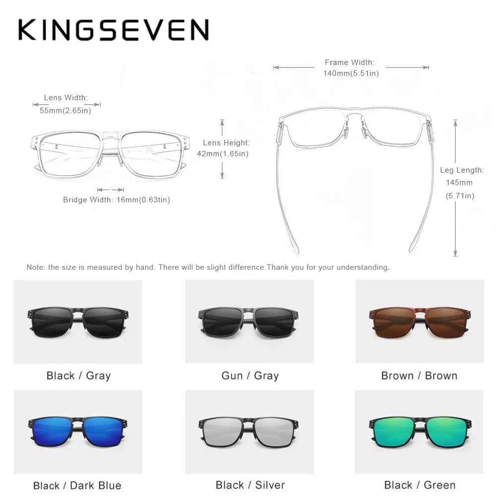 KINGSEVEN Polarized Aluminum Men’s Sunglassses Luxury UV400 Glasses  Sports Accessory Women Anti-Glare Mirror Lens