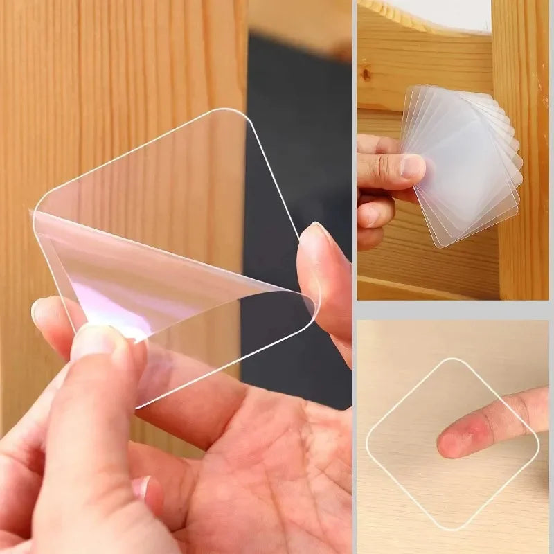 1-50PCS Reusable Ultra-Strong Double Sided Adhesive Tape Nano Transparent Wall Stickers Water Proof Household Products Adhesives