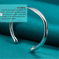 DOTEFFIL 925 Sterling Silver Double Bead Cuff Bangle Bracelet For Women Man Fine Fashion Jewelry