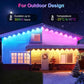 Permanent Outdoor Lights Smart RGBIC Eaves LED Lights Festival Flashing Lighting Fairy String for Christmas Holiday Decorations