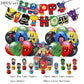 New Marvel Birthday Party Decorations Boy Avengers Theme SuperHero Balloons Deco Tableware Set Backdrop Happy Supplies For Kids