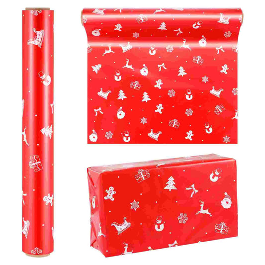 Red Gift Basket Baskets Cellophane Wrapper Packaging Roll Christmas Wrapping Paper