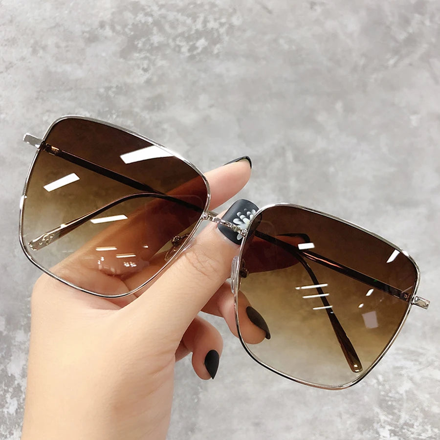 Sunglasses Women Luxury Square Men Drive Travel Brand Design Gradient Vintage Sun Glasses Female Unisex Retro Oculos New 2024