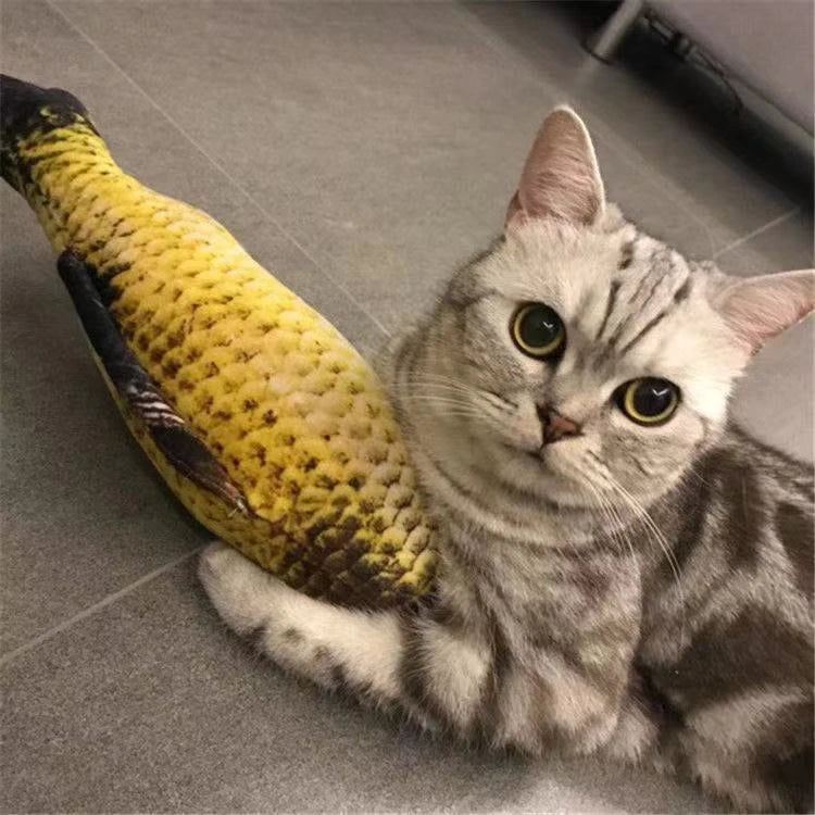 20/30/40 Creative Cat Toy 3d Fish Simulation Soft Plush Anti-Bite Catnip Interaction Chewing Fake Cat Fish Toy Pet Accessories