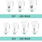 Bulbusbow 4-Pack LED Light Bulbs E27 E14 B22