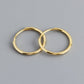 SOFTPIG Real 925 Sterling Silver 18K Gold Round Huggies Hoop Earrings for Women Trendy Fine Jewelry Minimalist Accessories