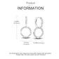 Bulbusbow 925 Sterling Silver Hollow Circle Zircon Dangle Earrings – Elegant Hoop Design for Weddings and Casual Occasions