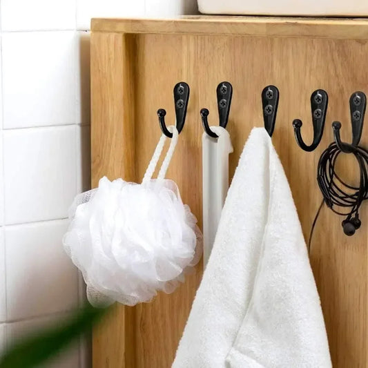 30/1Pcs Wall Hooks Door Wall Mounted Coat Hanging Hooks Heavy Duty Metal Screw Hook For Clothes Keys Kitchen Bathroom Organizer