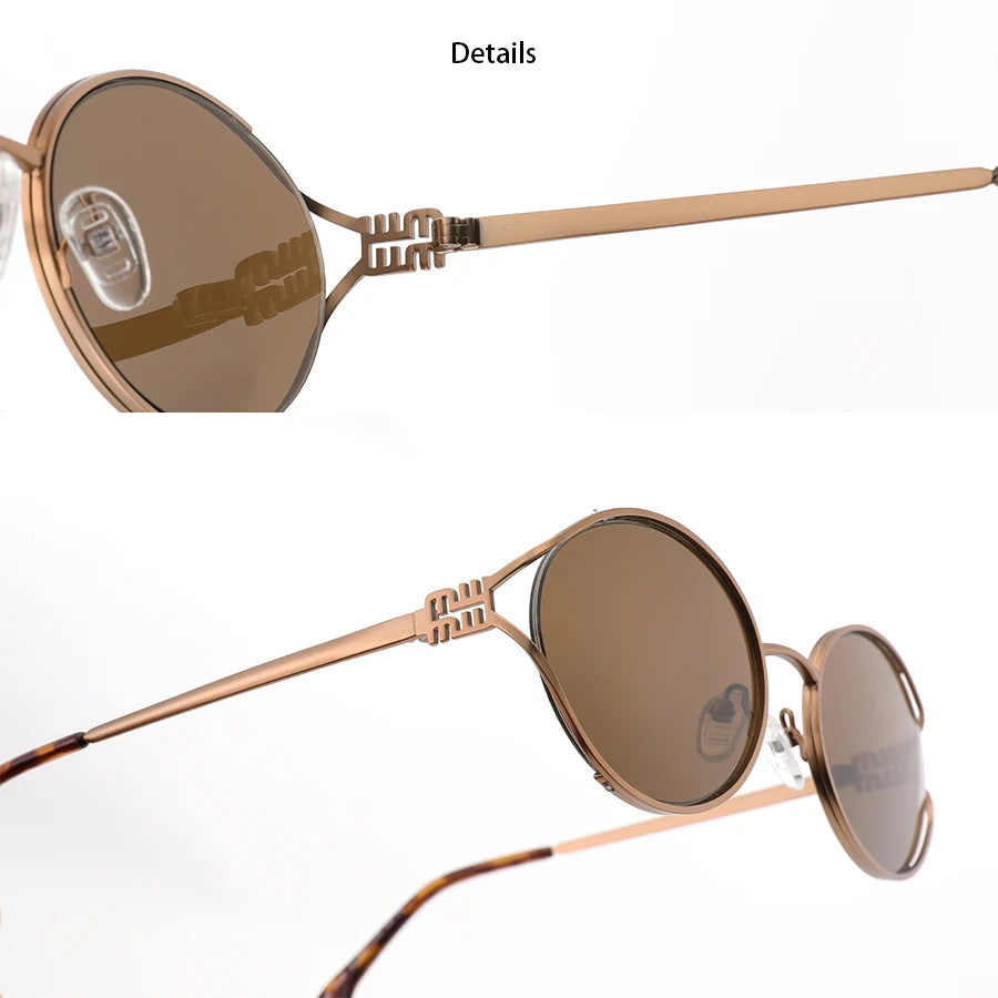 Fashion Brand Sunglasses Retro Small Frame Woman Man Metal Prescription Eyeglasses Frame UV Protection Sun Glasses