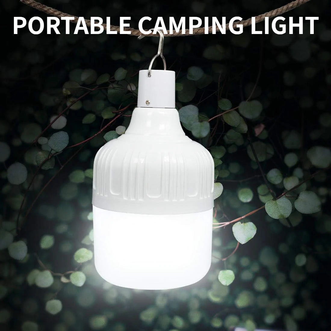 Portable Camping Lantern Outdoor Tent Light Rechargeable Super Bright Flashlight 5 Modes Dimmable Waterproof Emergency Work Lamp