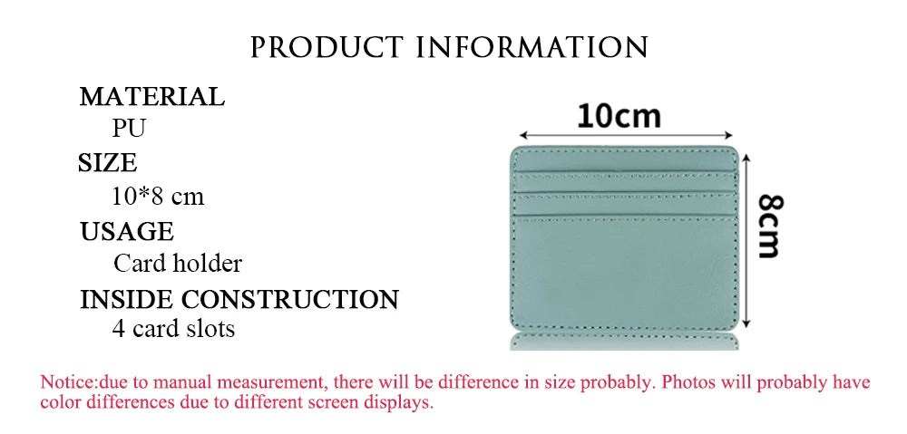 Classic Custom Letters Slim Wallet Personalize Initials Mini PU Leather Credit Card Holder Logo DIY Gift Women Men Cardholder