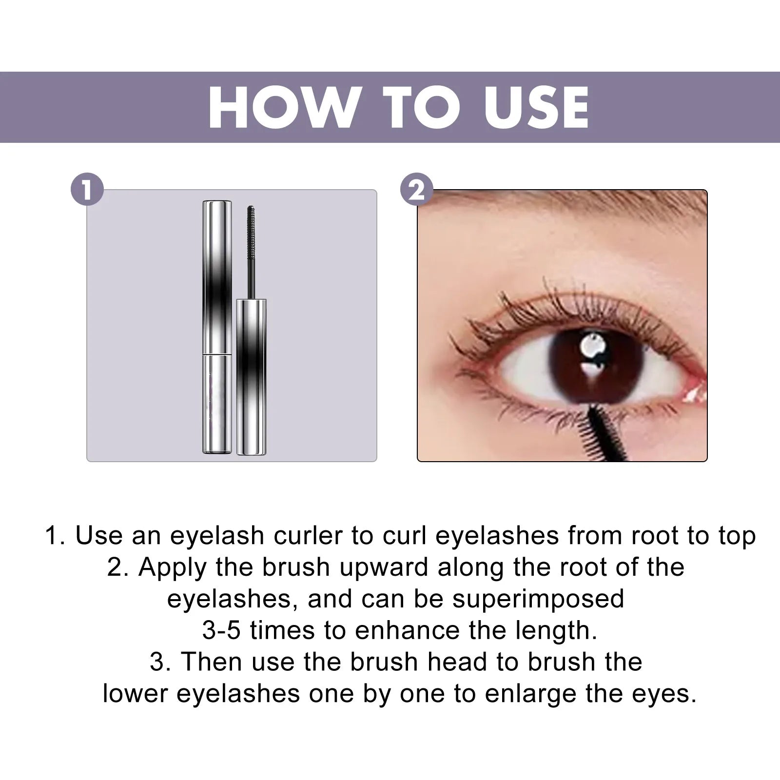 3d Curling Eyelash Iron Mascara, Bristleless Mascara, Washable Extra Slim Metal Mascara 2024 Suministros Para Fiestas