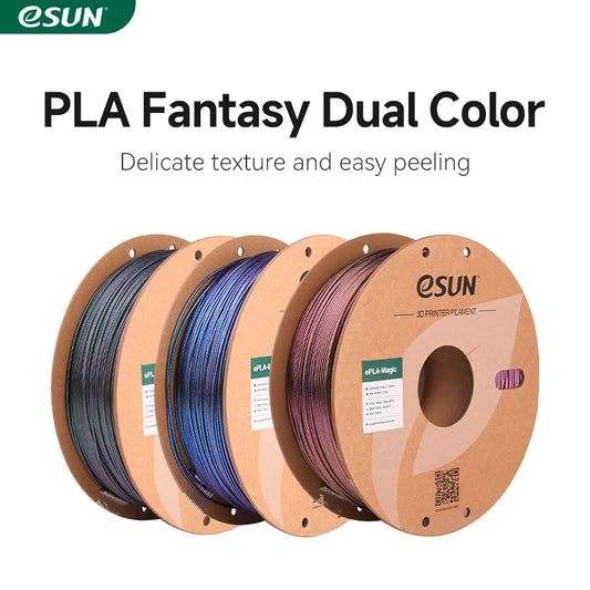 eSUN Magic PLA 3D 耗材 双色 3D 打印机耗材 1.75MM 1KG 闪光耗材 暗闪烁 DIY 3D 艺术品 适用于 Bamb Lab