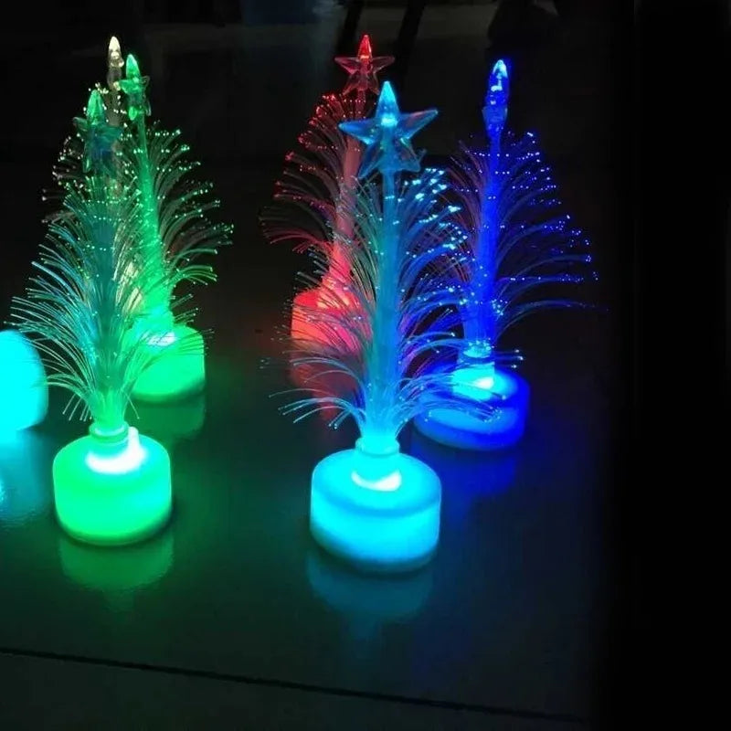 New LED Christmas Fiber Tree Christmas Day Home Decoration Props Colorful Colorful Fiber Christmas Tree Is Extremely Shiny