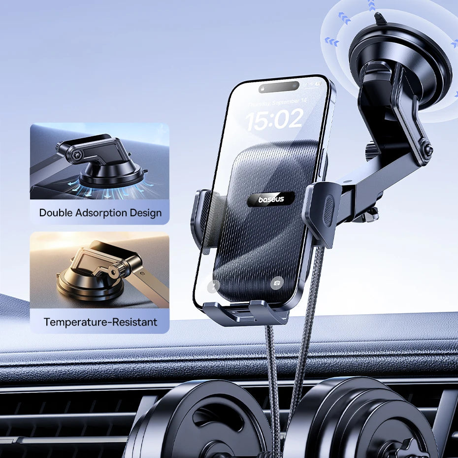 Baseus Car Phone Holder Sucker for Dashboard Windshield Vent Mobile Car Holder Clamp For iPhone Pro Max X Xiaomi Huawei Samsung