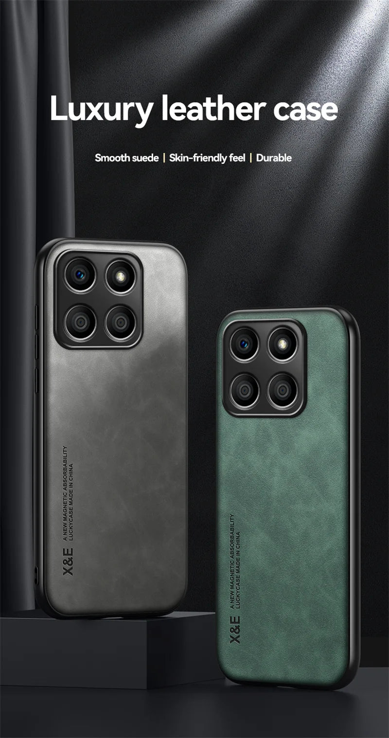 适用于荣耀 X8b X6b X8a 5G 防摔外壳保护套内置磁吸车载支架 Coque Funda Capa